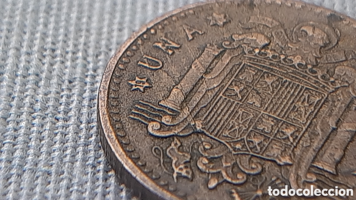 Monedas con errores: (ERROR-ESPA&Ntilde;A)(1953*19*56) 1 PESETA CON HOJITAS - Foto 7