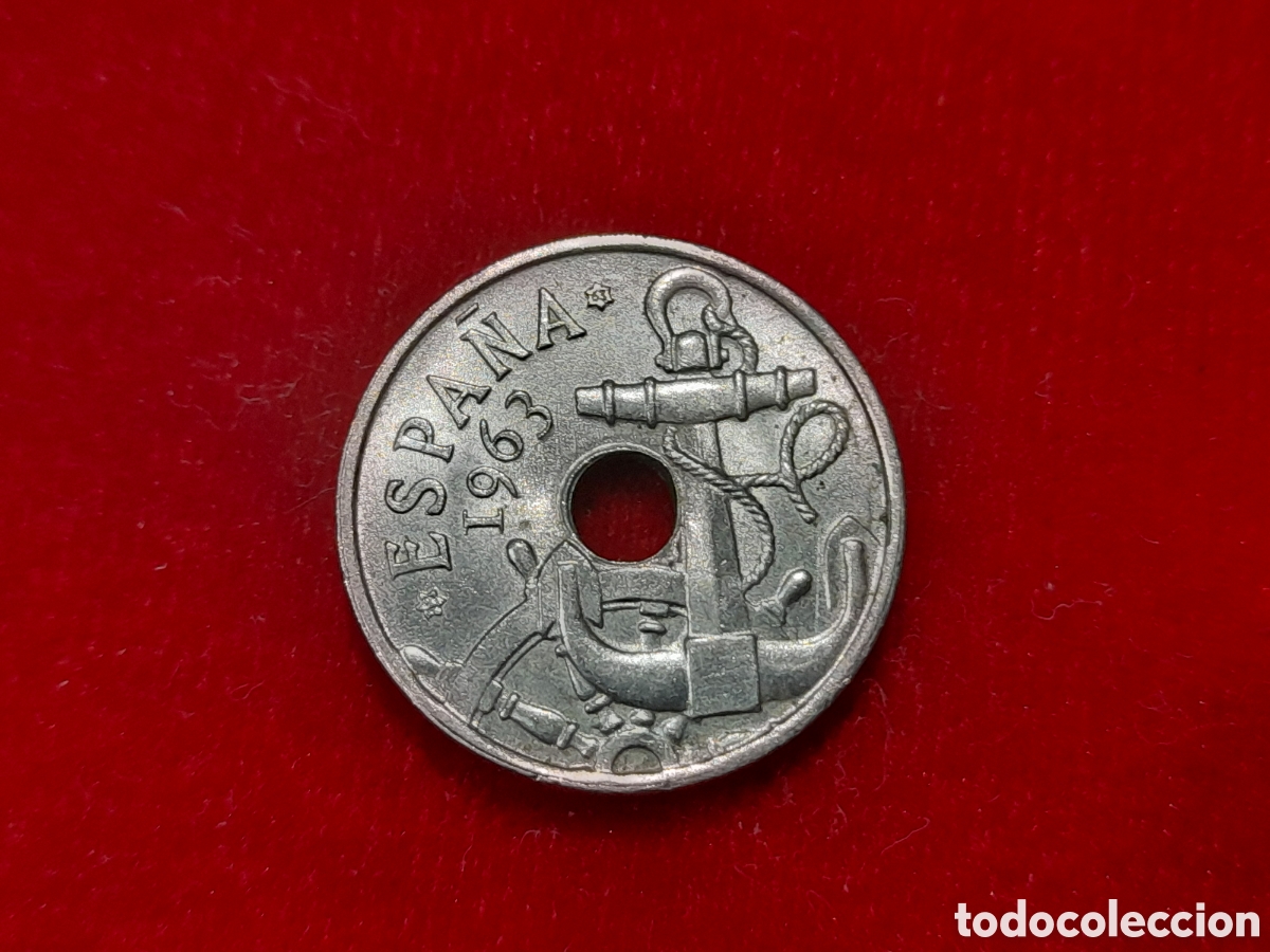 Monedas con errores: Moneda 50 c&eacute;ntimos 1963 estrella 63. Error incusa - Foto 2