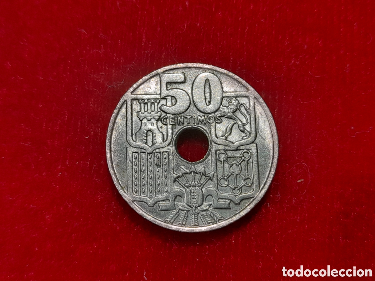 Monedas con errores: Moneda 50 c&eacute;ntimos 1963 estrella 63. Error incusa - Foto 3