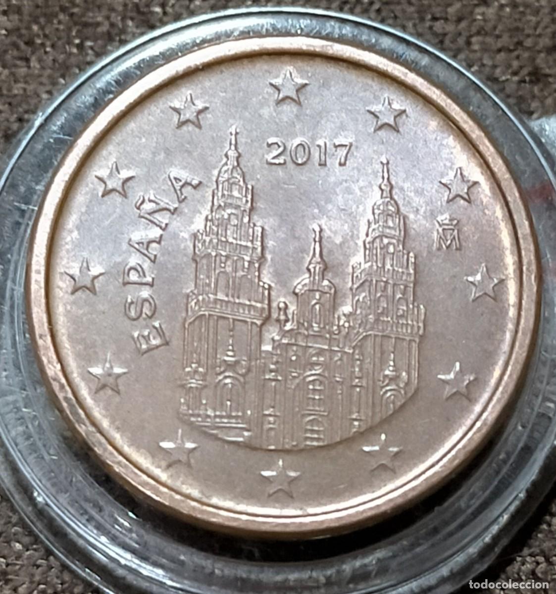Monedas con errores: AL. 1 ct. 2017. Espa&ntilde;a. Doble golpe en letras del reverso. - Foto 1