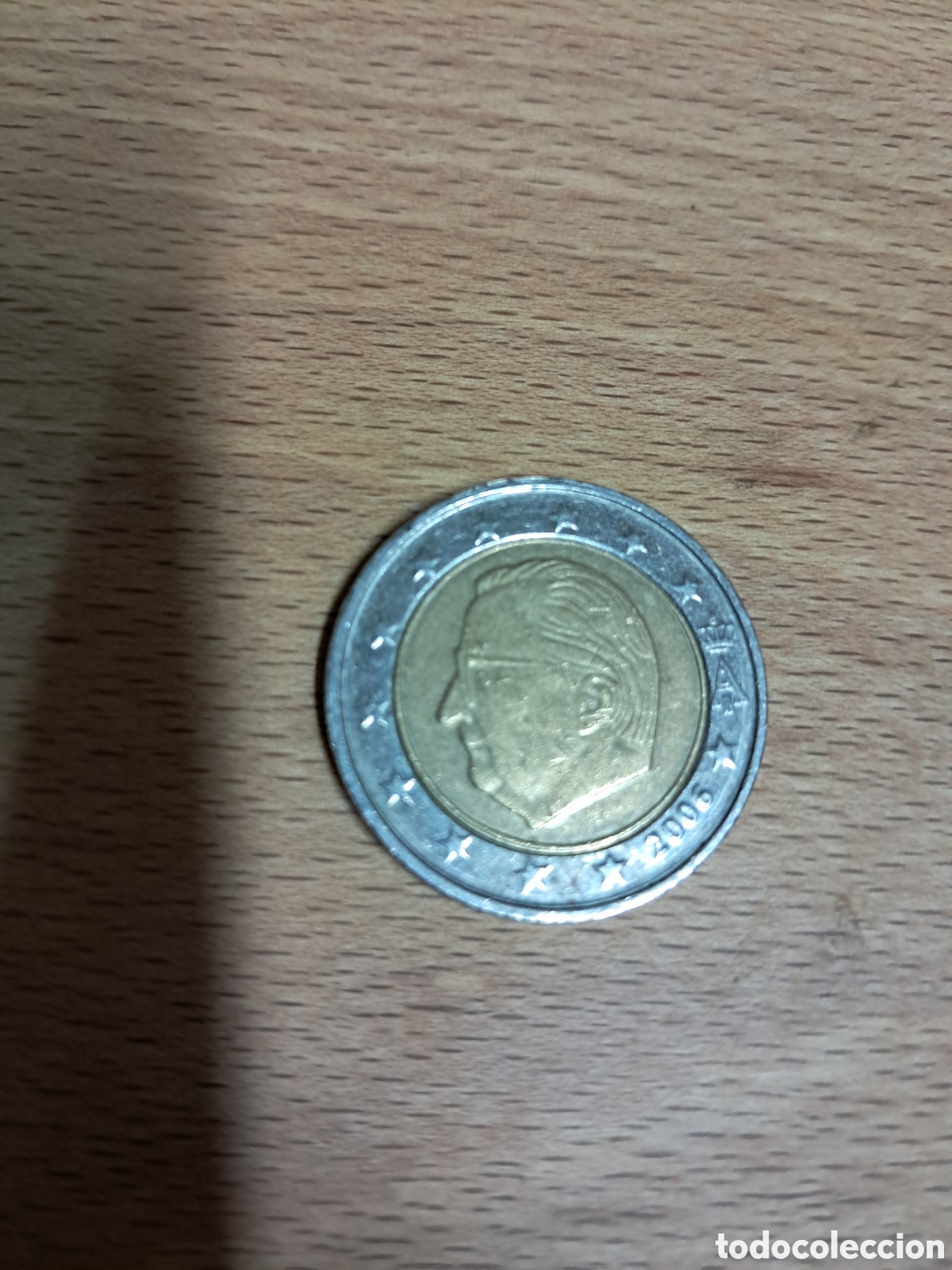 Monedas con errores: Moneda 2 euros B&eacute;lgica 2006 error fallo acu&ntilde;acion - Foto 1