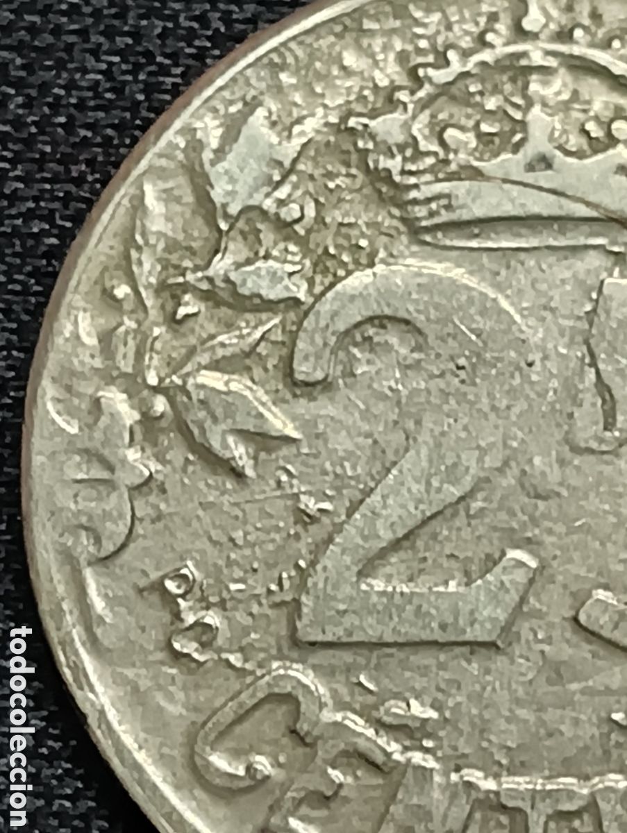 Monedas con errores: Moneda de 25 C&eacute;ntimos de 1925 - Acu&ntilde;aci&oacute;n Inversa - Foto 5