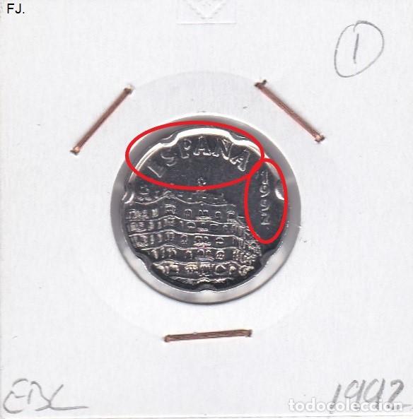 Monedas con errores: Moneda 50 Ptas 1992 J Carlos. La Pedrera. Error, Remarcada. Anv y Rev Ebc. - Foto 1