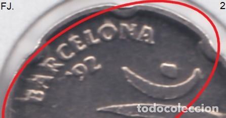 Monedas con errores: Moneda 50 Ptas 1992 J Carlos. La Pedrera. Error, Remarcada, Rev Ebc. - Foto 4