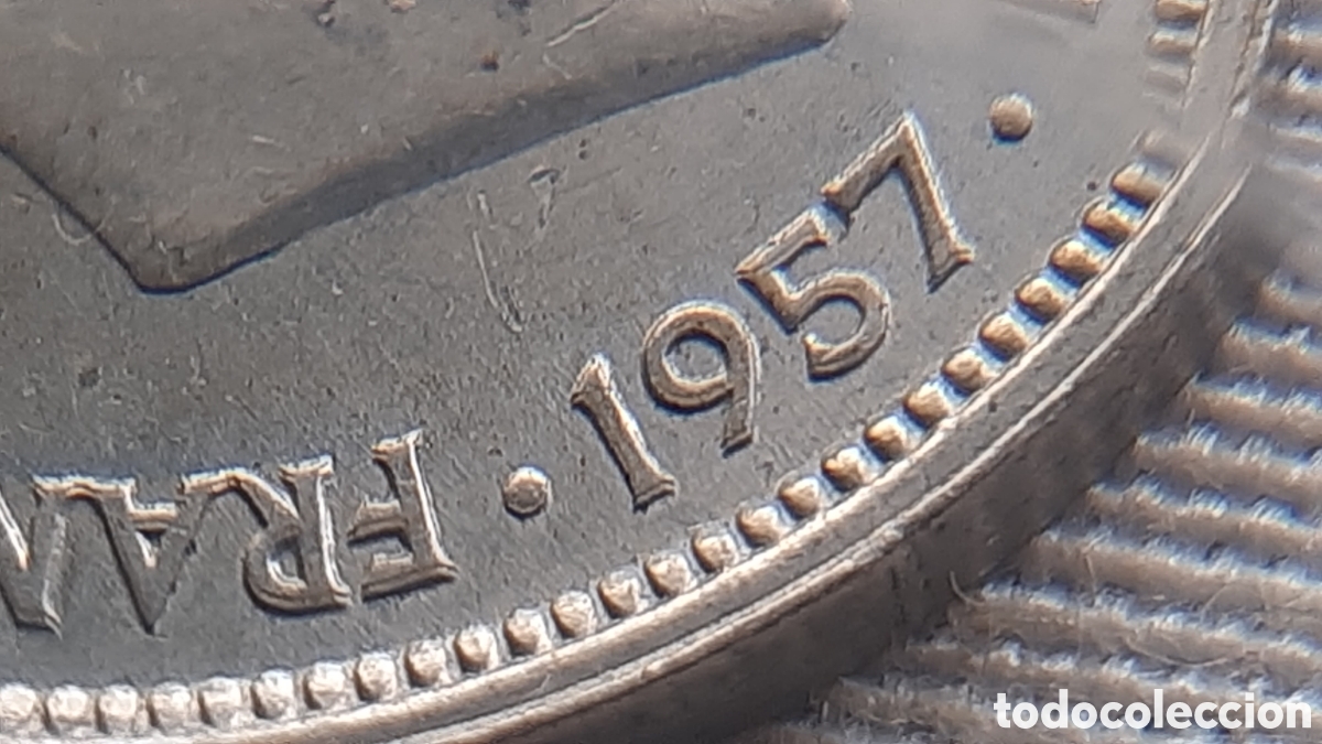Monedas con errores: (DOBLE ACU&Ntilde;ACI&Oacute;N-ERROR)(1957*60) 50 PESETAS ESTADO ESPA&Ntilde;OL CON ERROR - Foto 10