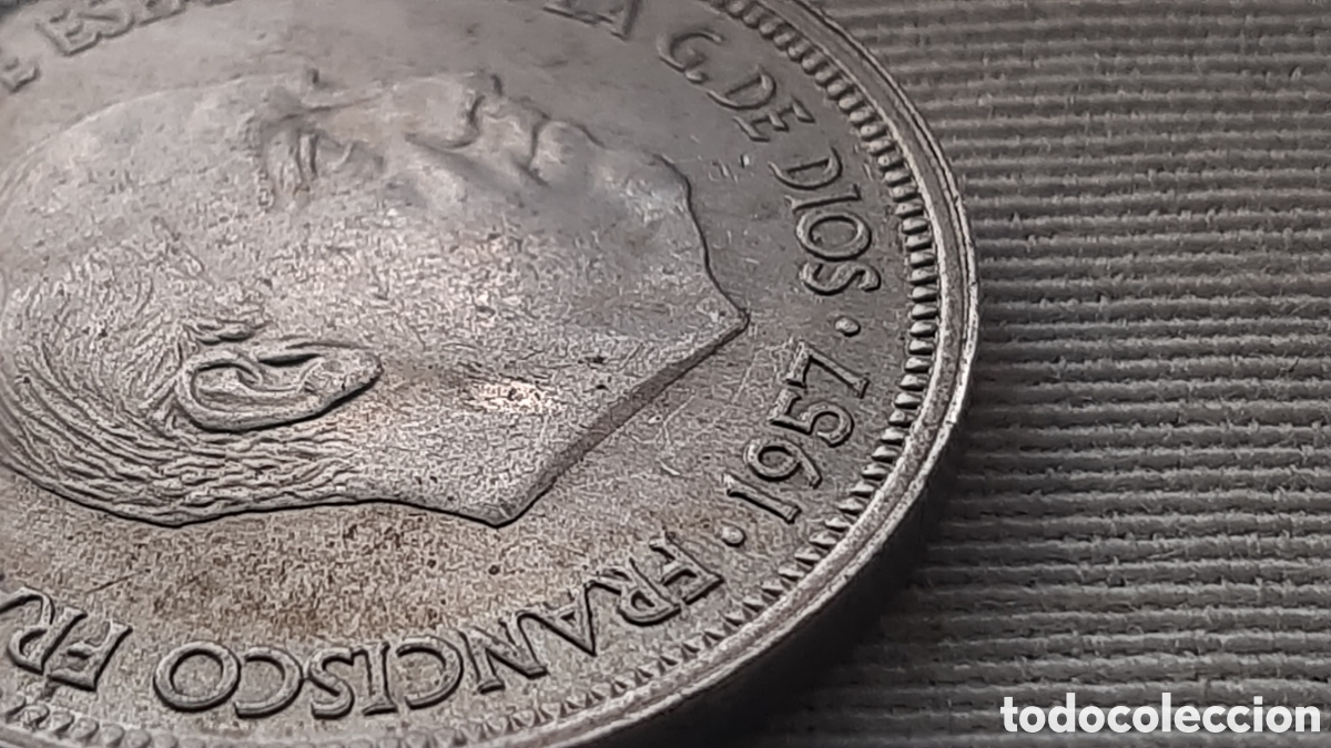 Monedas con errores: (DOBLE ACU&Ntilde;ACI&Oacute;N-ERROR)(1957*60) 50 PESETAS ESTADO ESPA&Ntilde;OL CON ERROR - Foto 13