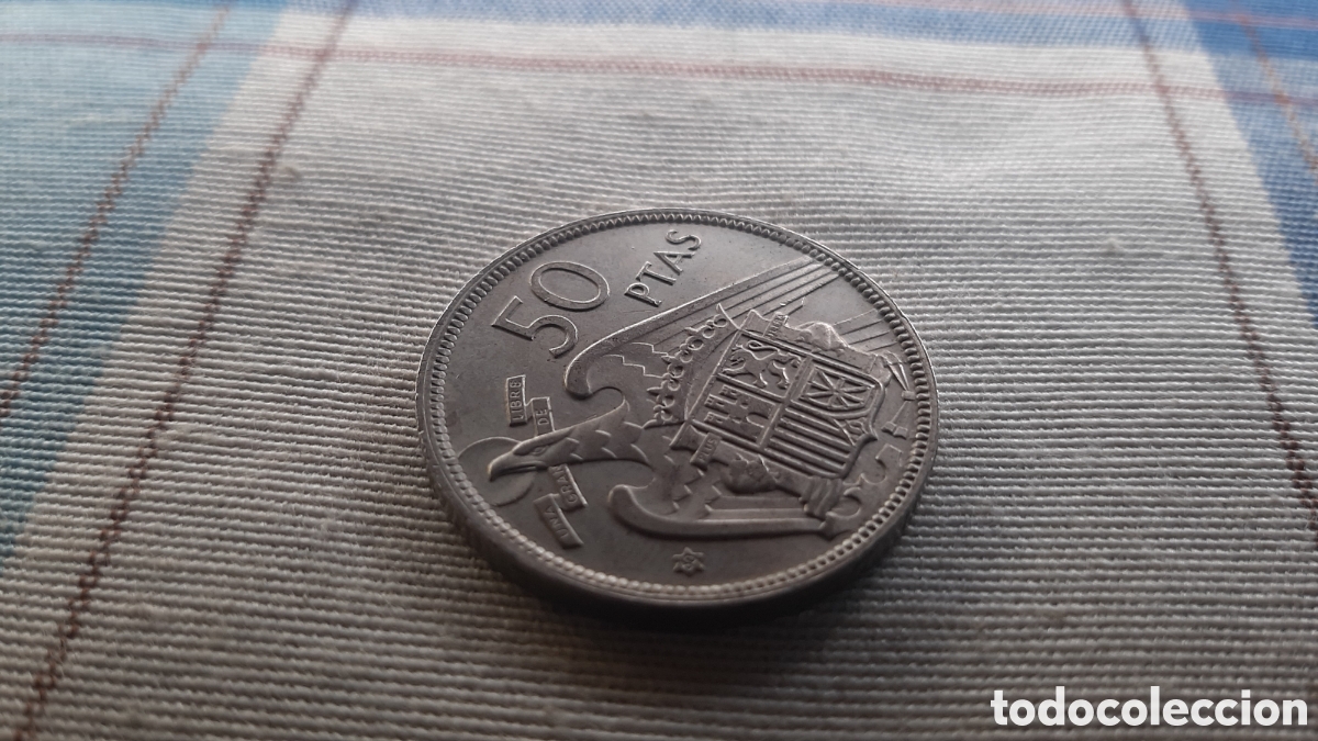 Monedas con errores: (DOBLE ACU&Ntilde;ACI&Oacute;N-ERROR)(1957*60) 50 PESETAS ESTADO ESPA&Ntilde;OL CON ERROR - Foto 14