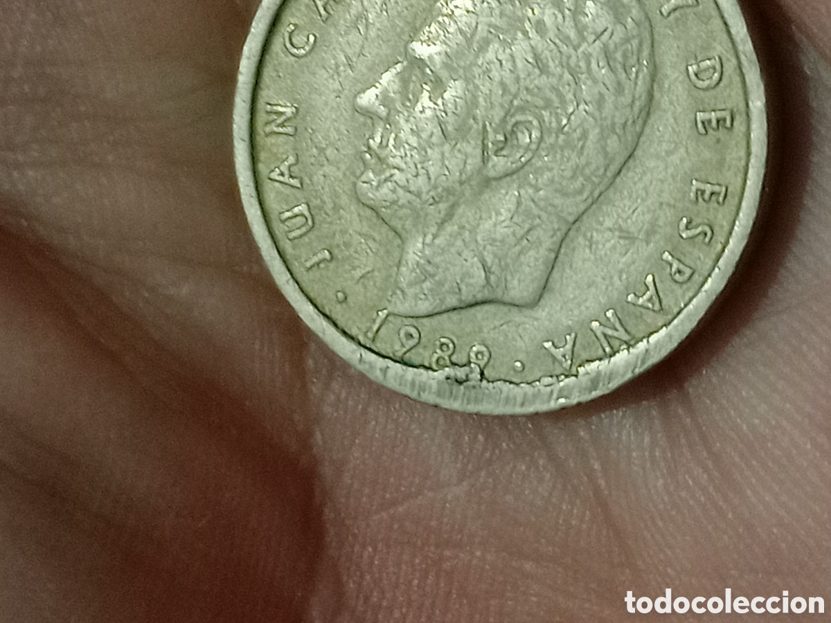 Monedas con errores: 100 pesetas de 1988 o 1989. Defecto en cospel - Foto 2