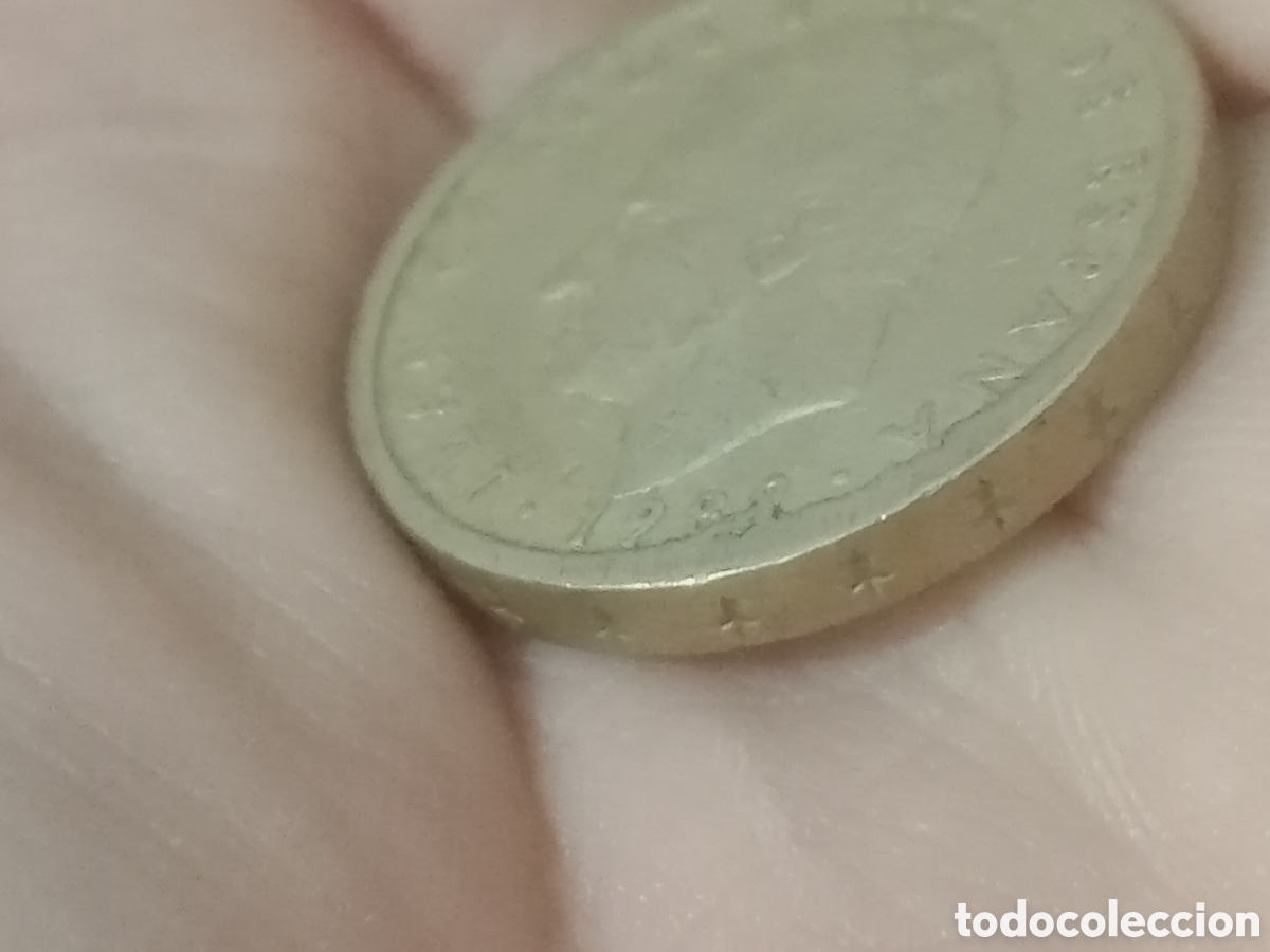 Monedas con errores: 100 pesetas de 1988 o 1989. Defecto en cospel - Foto 3