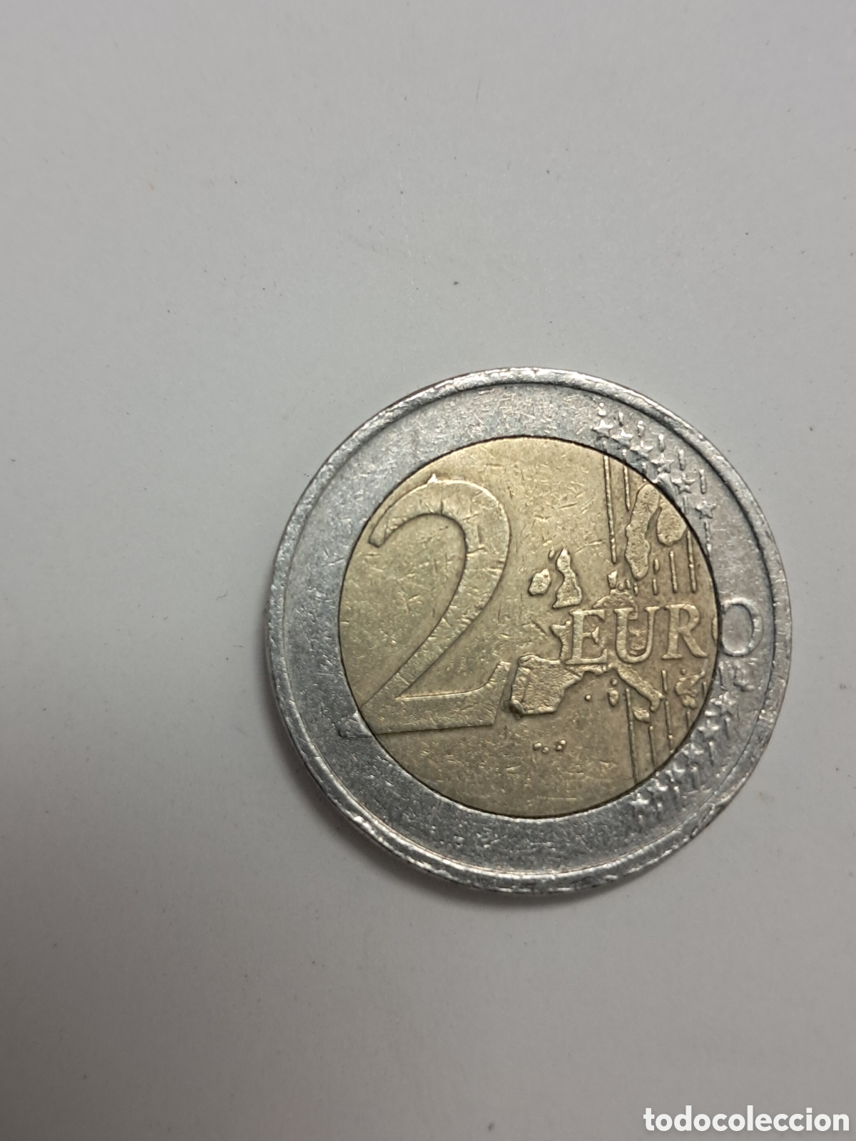Monedas con errores: Moneda dos 2 euros 2002 con error fallo acu&ntilde;acion - Foto 2