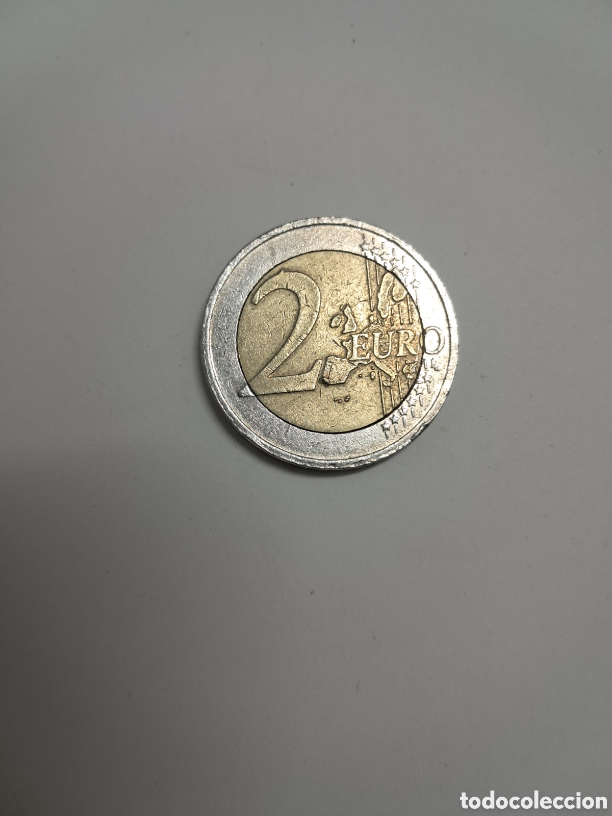 Monedas con errores: Moneda dos 2 euros 2002 con error fallo acu&ntilde;acion - Foto 1
