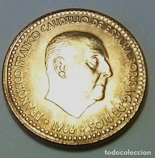 Monedas con errores: Variante error 1 pts 1966*75 canto irregular S/C de cartucho - Foto 1