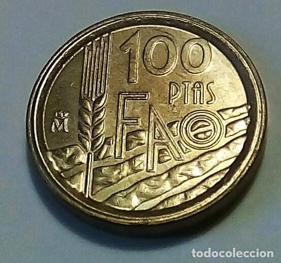 Monedas con errores: Variante error de 100 pts 1995 doble listel sin tilde en espana S/C - Foto 2