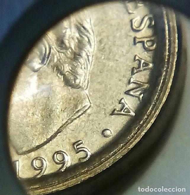 Monedas con errores: Variante error de 100 pts 1995 doble listel sin tilde en espana S/C - Foto 3