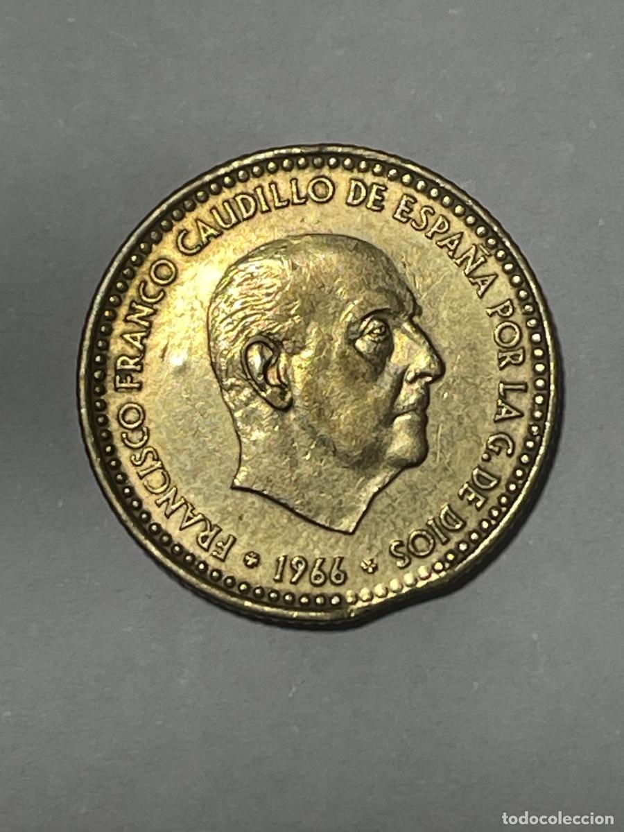 Monedas con errores: * ERROR * 1 PESETA 1966-73 SEGMENTADA - Foto 1