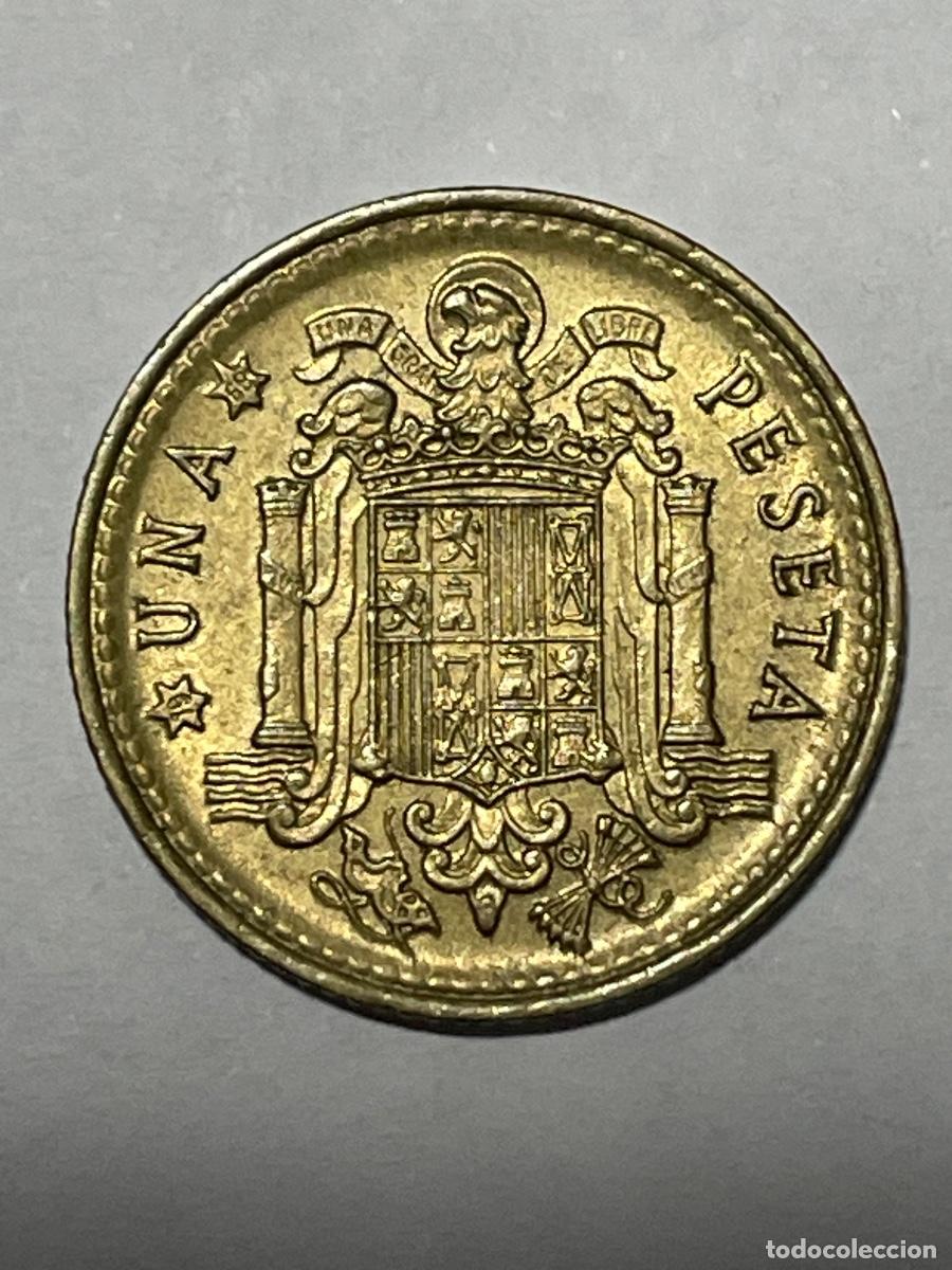 Monedas con errores: * ERROR * 1 PTA 1966-68 . PERLAS UNIDAS (REVERSO) - Foto 1