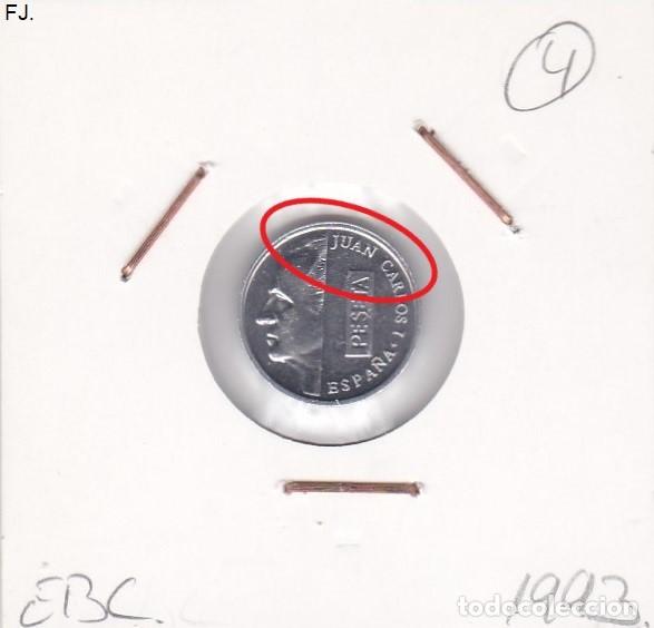 Monedas con errores: Moneda 1 Pta 1993 J Carlos. Error, Listel Labiado. Anv Ebc. - Foto 1