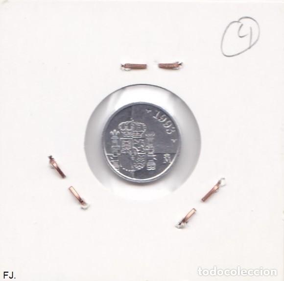 Monedas con errores: Moneda 1 Pta 1993 J Carlos. Error, Listel Labiado. Anv Ebc. - Foto 2
