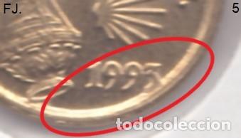 Monedas con errores: Moneda 5 Ptas 1993 J Carlos. Error, Doble Listel. Anv y Rev S/C. - Foto 4