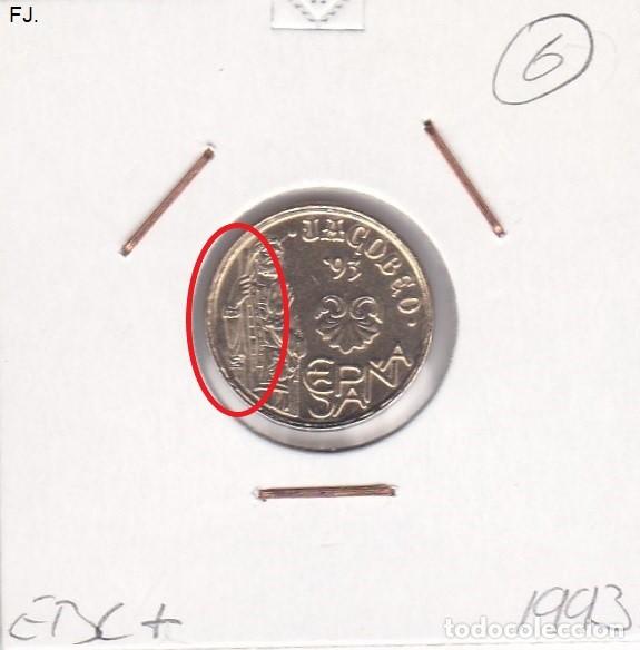 Monedas con errores: Moneda 5 Ptas 1993 J Carlos. Error, Doble Listel. Anv Ebc+. - Foto 1