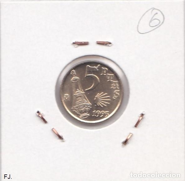 Monedas con errores: Moneda 5 Ptas 1993 J Carlos. Error, Doble Listel. Anv Ebc+. - Foto 3