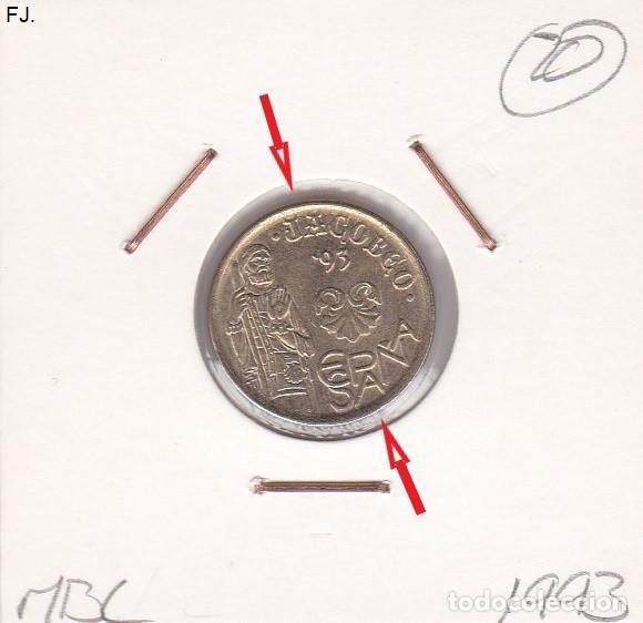 Monedas con errores: Moneda 5 Ptas 1993 J Carlos. Error, Descentrada. Mbc. - Foto 1