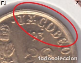 Monedas con errores: Moneda 5 Ptas 1993 J Carlos. Error, Desplazada. Anv S/C. - Foto 2