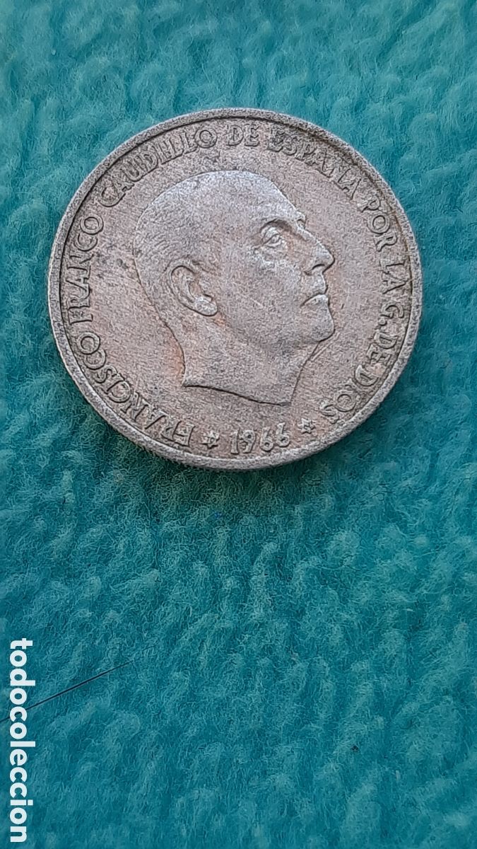 Monedas con errores: (ERROR-REPINTE)(1966) 50 C&Eacute;NTIMOS CON REPINTE EN ANVERSO Y REVERSO - Foto 6