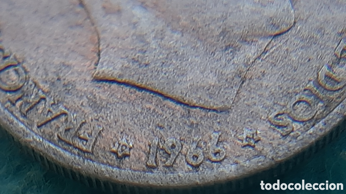 Monedas con errores: (ERROR-REPINTE)(1966) 50 C&Eacute;NTIMOS CON REPINTE EN ANVERSO Y REVERSO - Foto 8