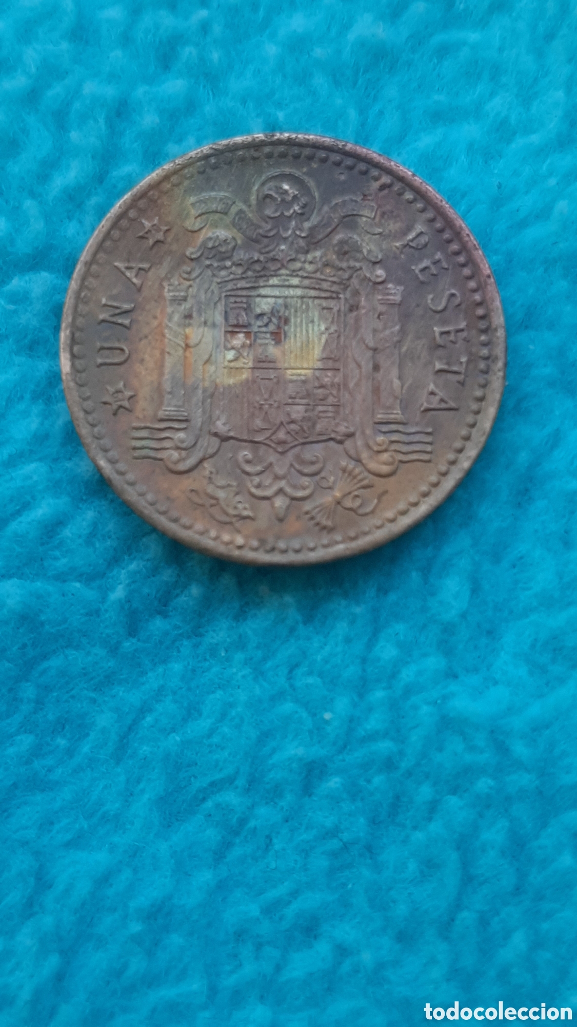 Monedas con errores: (ERROR-HOJITAS)(1966*70) 1 PESETA P&Aacute;TINA IRIDISCENTE - Foto 6