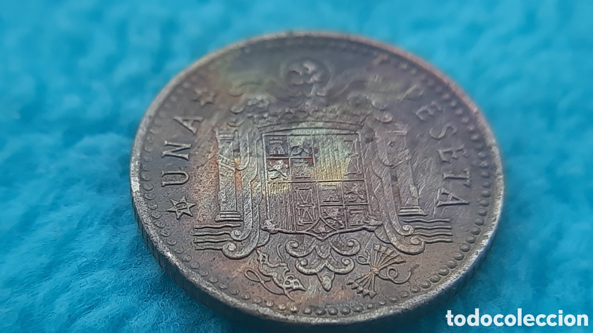 Monedas con errores: (ERROR-HOJITAS)(1966*70) 1 PESETA P&Aacute;TINA IRIDISCENTE - Foto 7