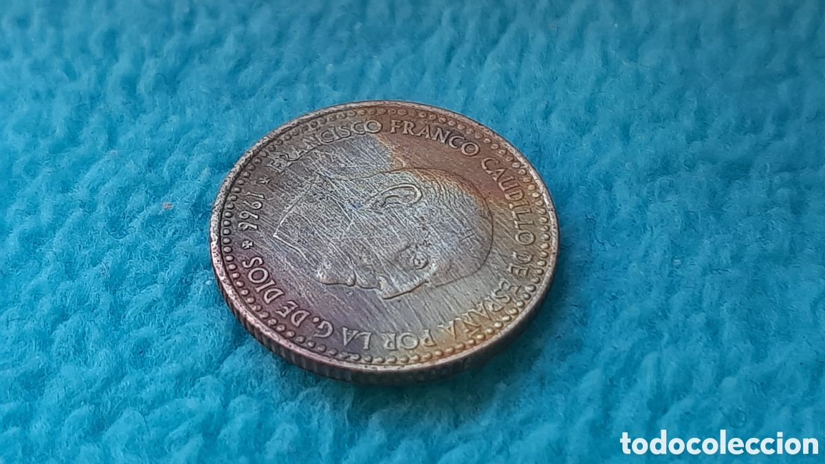 Monedas con errores: (ERROR-HOJITAS)(1966*70) 1 PESETA P&Aacute;TINA IRIDISCENTE - Foto 12