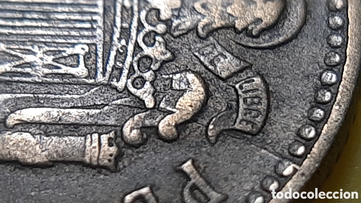 Monedas con errores: (ERROR-ESPA&Ntilde;A)(1953*56) 1 PESETA ROTURA DE CU&Ntilde;O - Foto 3