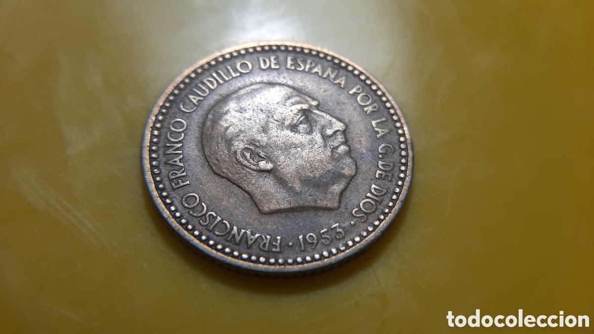 Monedas con errores: (ERROR-ESPA&Ntilde;A)(1953*56) 1 PESETA ROTURA DE CU&Ntilde;O - Foto 6