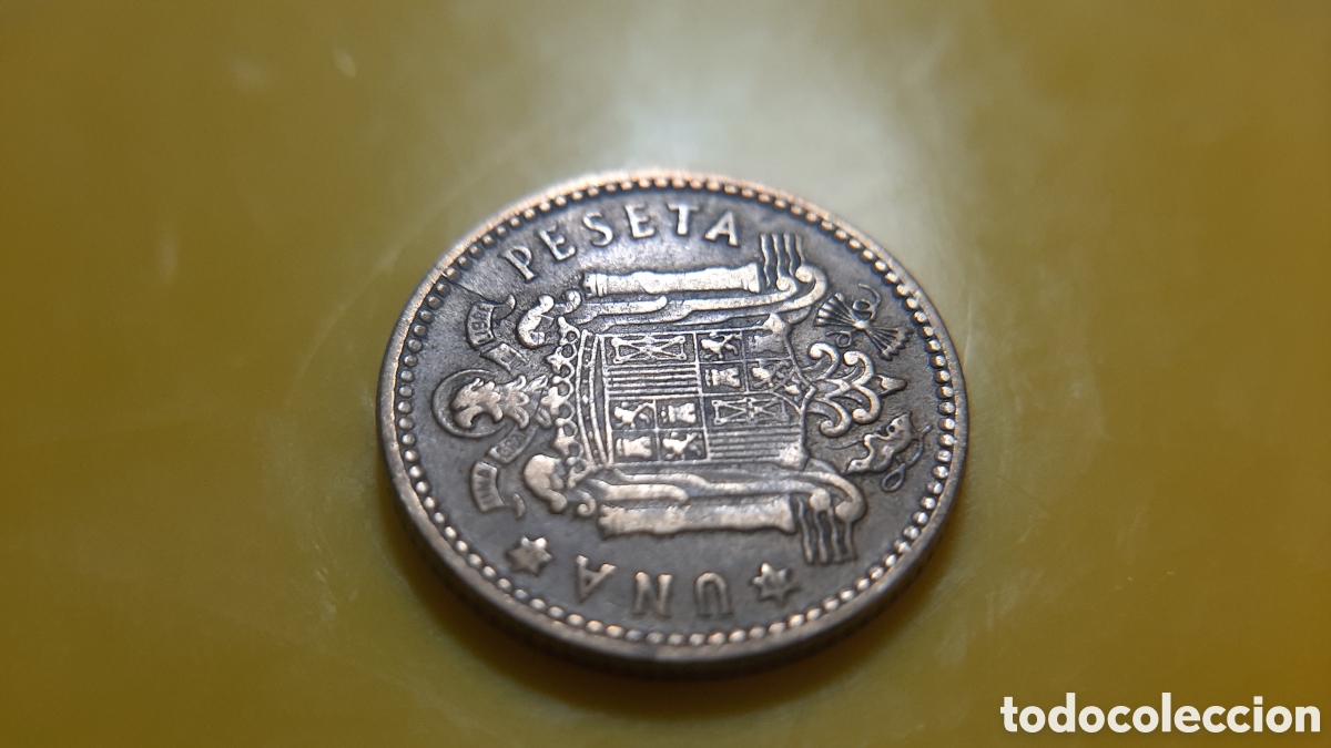 Monedas con errores: (ERROR-ESPA&Ntilde;A)(1953*56) 1 PESETA ROTURA DE CU&Ntilde;O - Foto 7