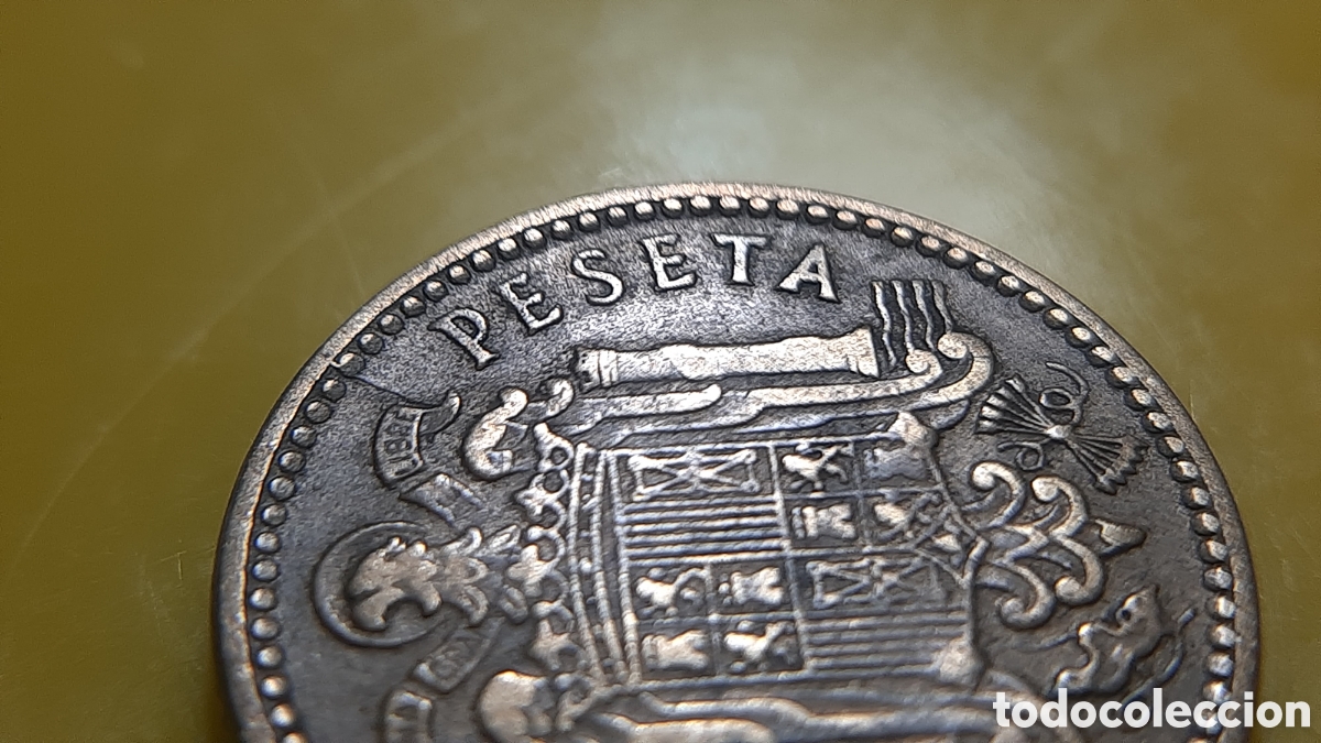 Monedas con errores: (ERROR-ESPA&Ntilde;A)(1953*56) 1 PESETA ROTURA DE CU&Ntilde;O - Foto 8