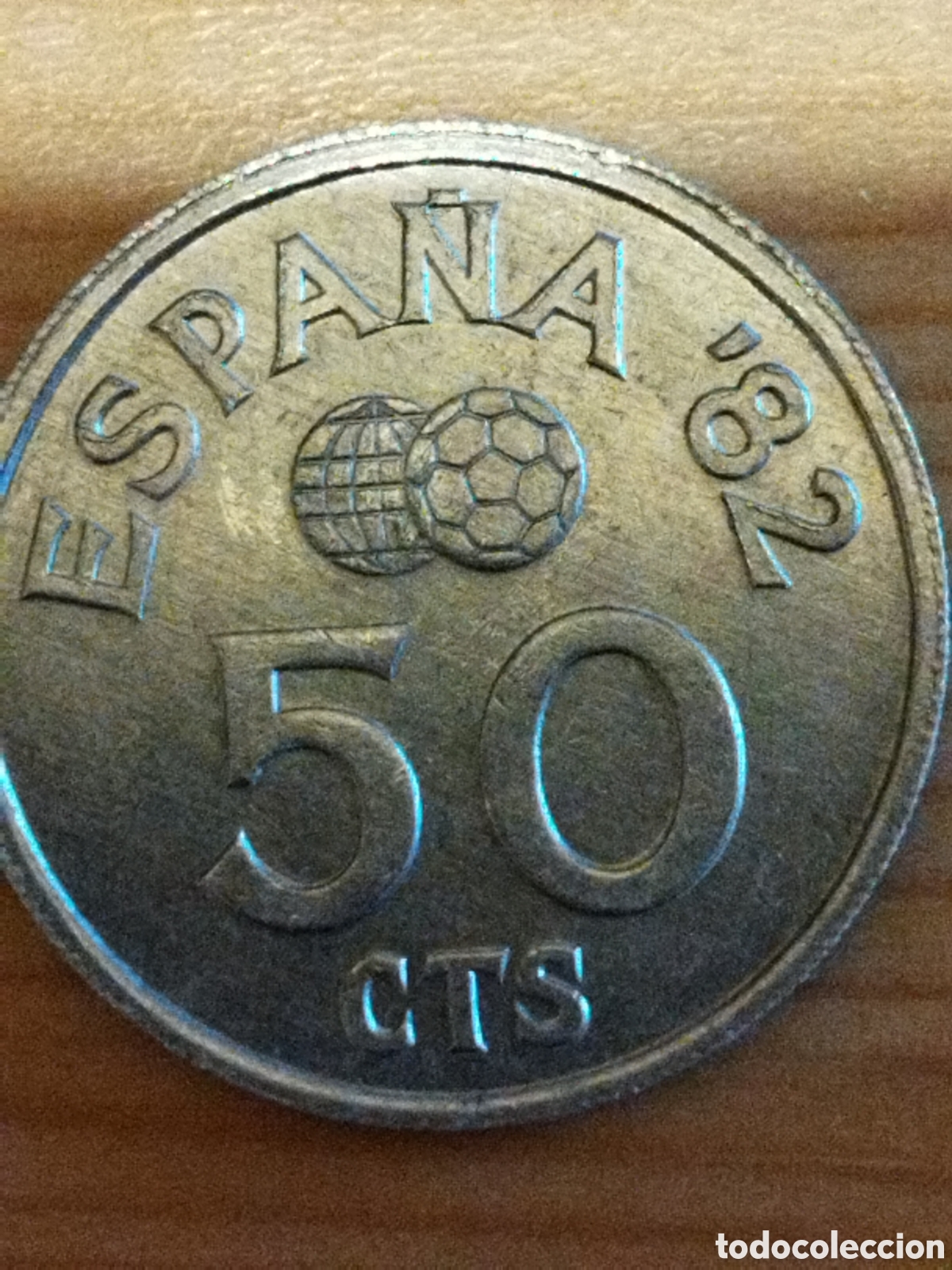 Monedas con errores: Error canto 50 c&eacute;ntimos de 1980 mundial 82 km#815 - Foto 3