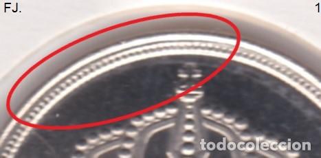 Monedas con errores: Moneda 25 Ptas 1975*77 J Carlos. Error, Desplazada. Rev S/C. - Foto 3