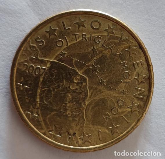 Monedas con errores: 50 CENTIMOS DE EURO SLOVENIA 2007, CON ERROR O DEFECTO - Foto 1