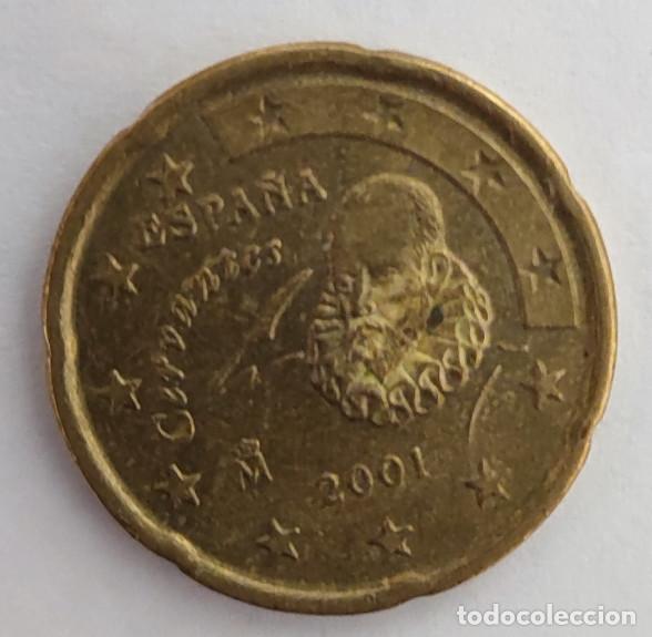 Monedas con errores: 20 CENTIMOS DE EURO ESPA&Ntilde;A 2001, CON ERROR O DEFECTO - Foto 1