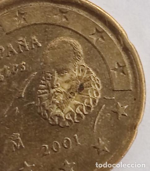 Monedas con errores: 20 CENTIMOS DE EURO ESPA&Ntilde;A 2001, CON ERROR O DEFECTO - Foto 2