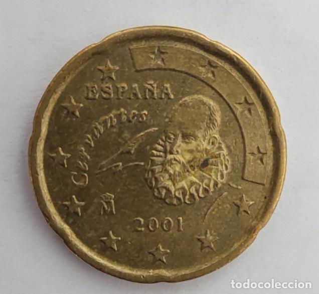 Monedas con errores: 20 CENTIMOS DE EURO ESPA&Ntilde;A 2001, CON ERROR O DEFECTO - Foto 4