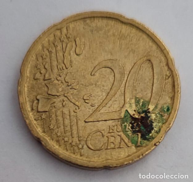 Monedas con errores: 20 CENTIMOS DE EURO ESPA&Ntilde;A 1999, CON ERROR O DEFECTO - Foto 1