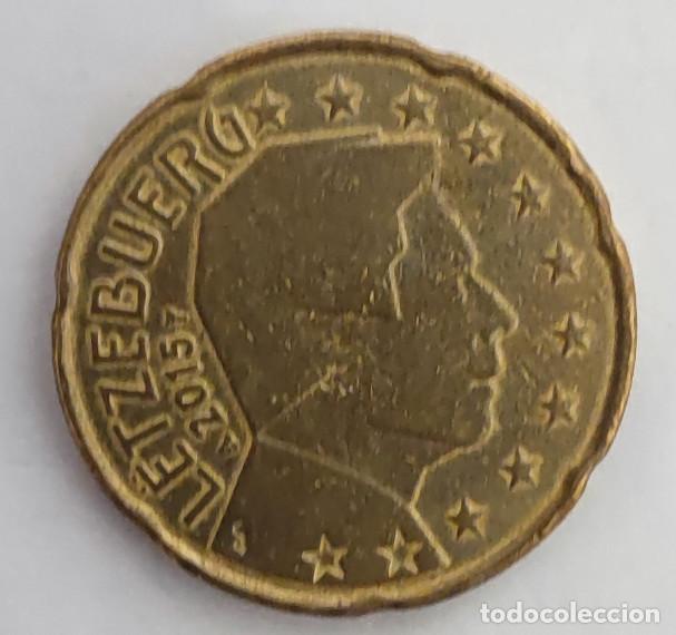 Monedas con errores: 20 CENTIMOS DE EURO LUXEMBURGO 2015, CON ERROR O DEFECTO - Foto 1