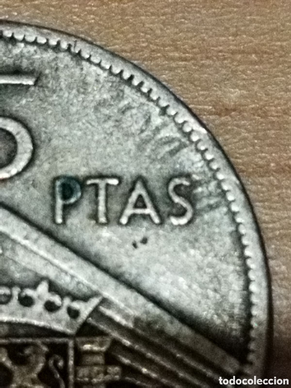 Monedas con errores: Error 5 pesetas de 1957 67 repintada - Foto 4
