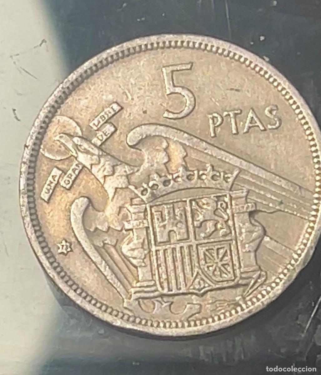 Monedas con errores: Moneda 5 pesetas 1957 con error - Foto 4