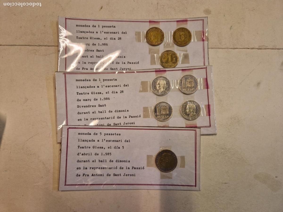 Monedas con errores: LOTE DE MONEDAS PESSETES. - Foto 1