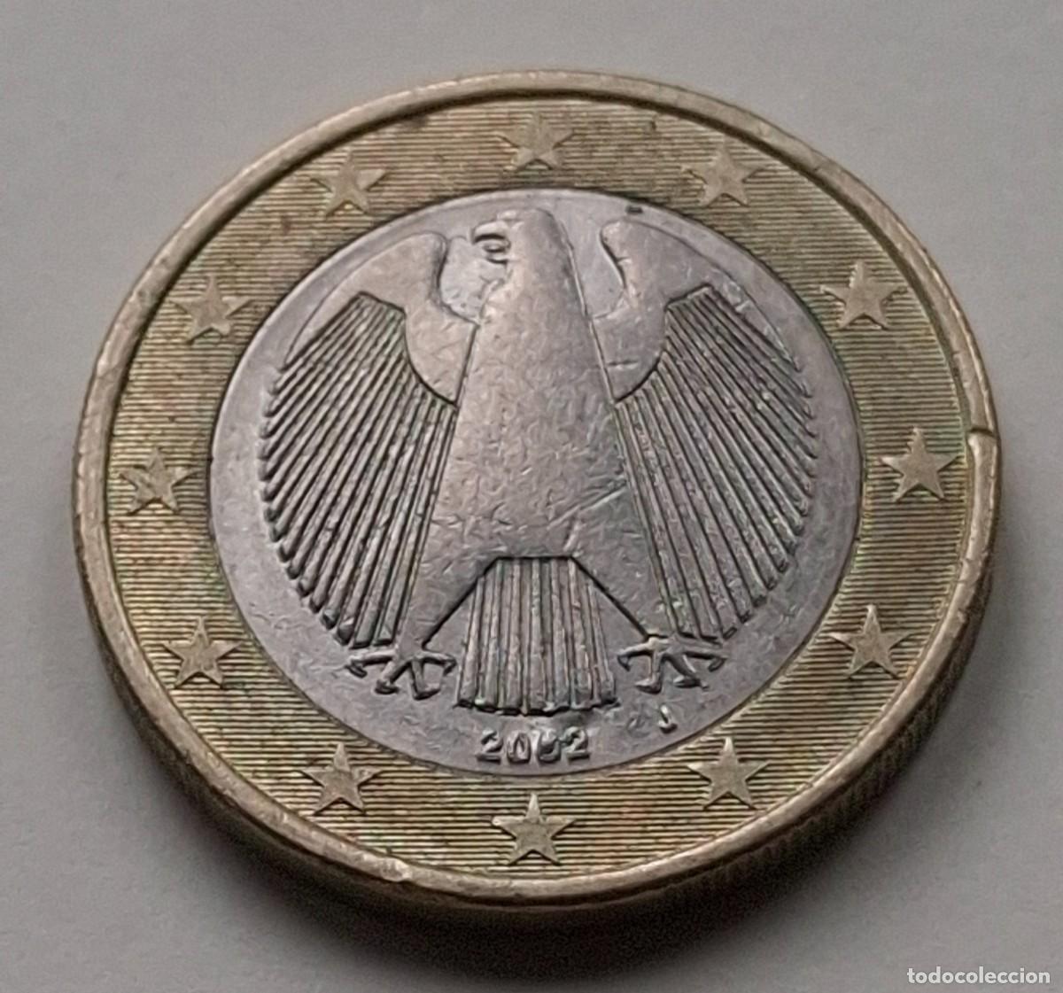 Monedas con errores: ## Error 1 Euro Alemania 2002 J con exceso en la fecha ## - Foto 2
