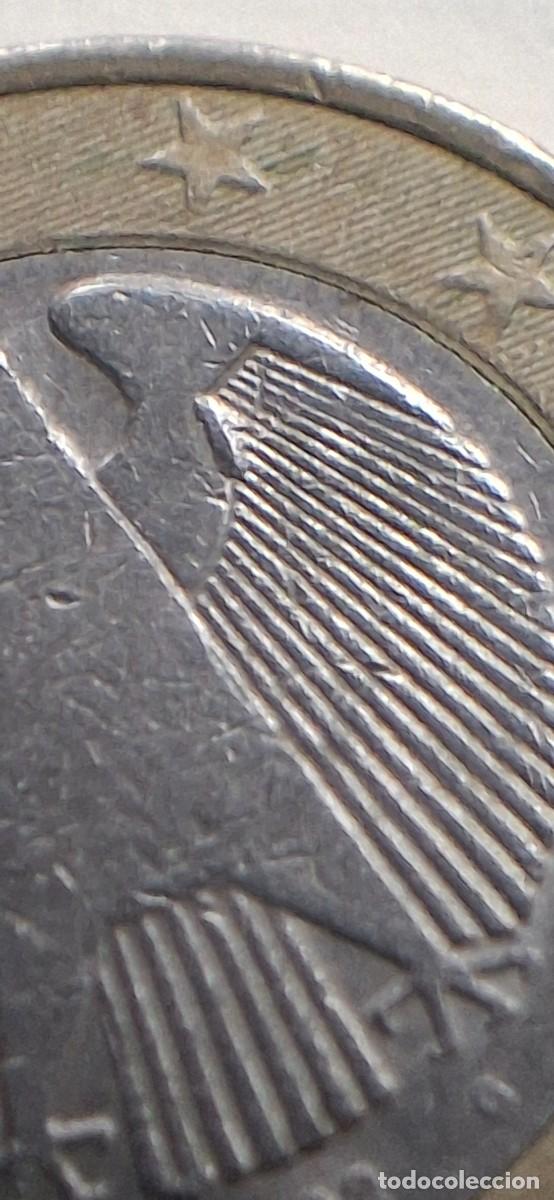 Monedas con errores: ## Error 1 Euro Alemania 2002 G con excesos en ala y cola ## - Foto 1