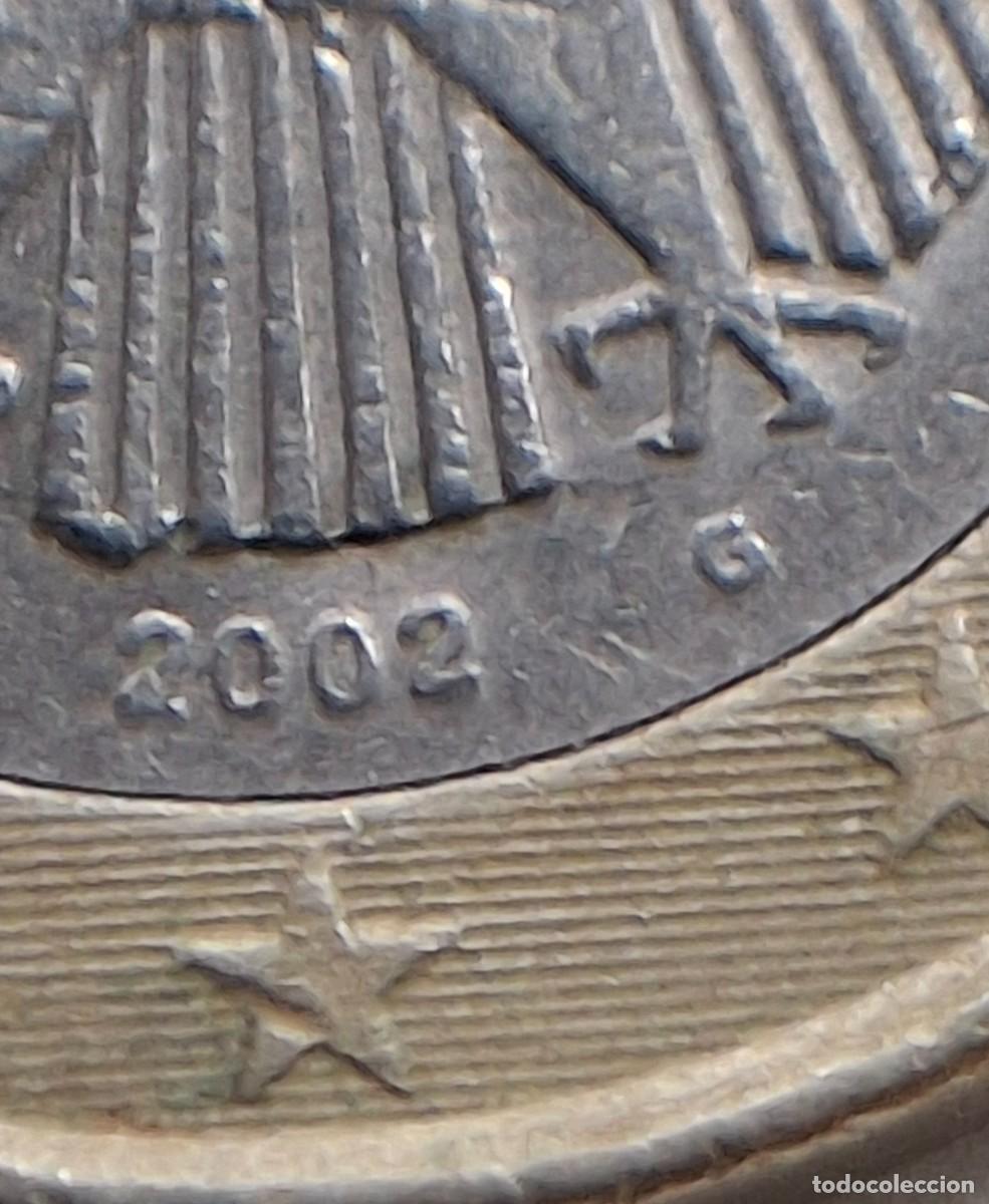 Monedas con errores: ## Error 1 Euro Alemania 2002 G con excesos en ala y cola ## - Foto 2